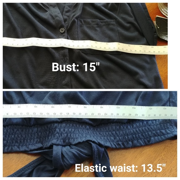 ⭐HP⭐ Almost Famous Navy Sleeveless Shirt - Picture 3 of 5